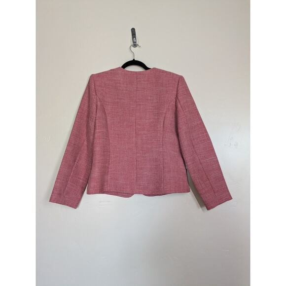 Vintage Tower Hill Blazer Womens Size 12 Red Dressy Workwear 8 Button Jacket - Picture 3 of 10